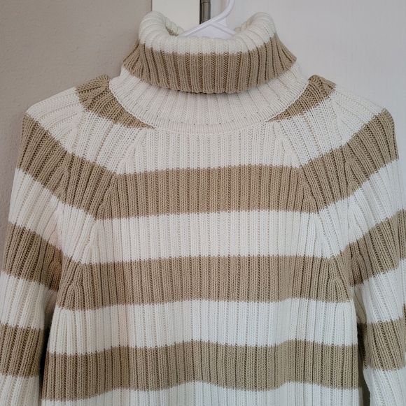Eddie Bauer Striped Turtleneck Sweater - Picture 2 of 6